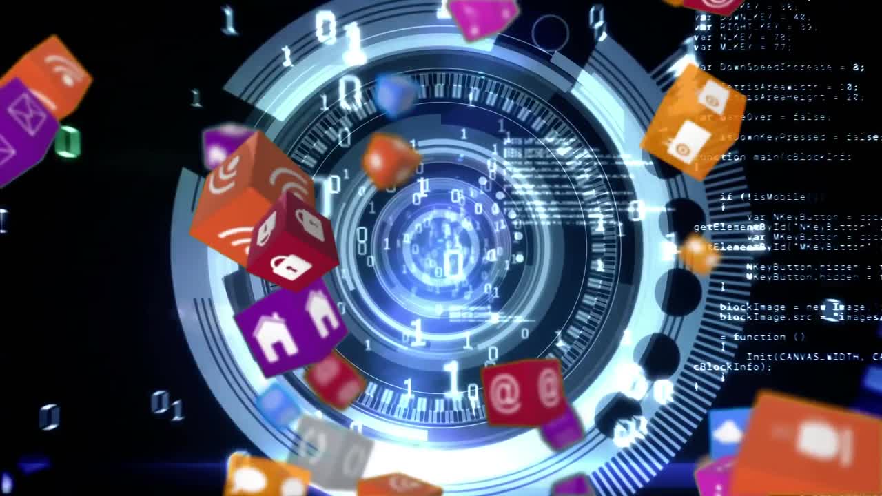 다채로운 큐브가 떨어집니다.