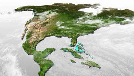 satellite view of north america