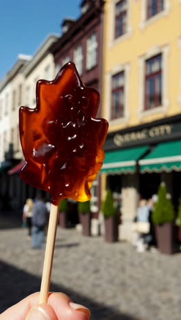 maple leaf lollipop in quebec city