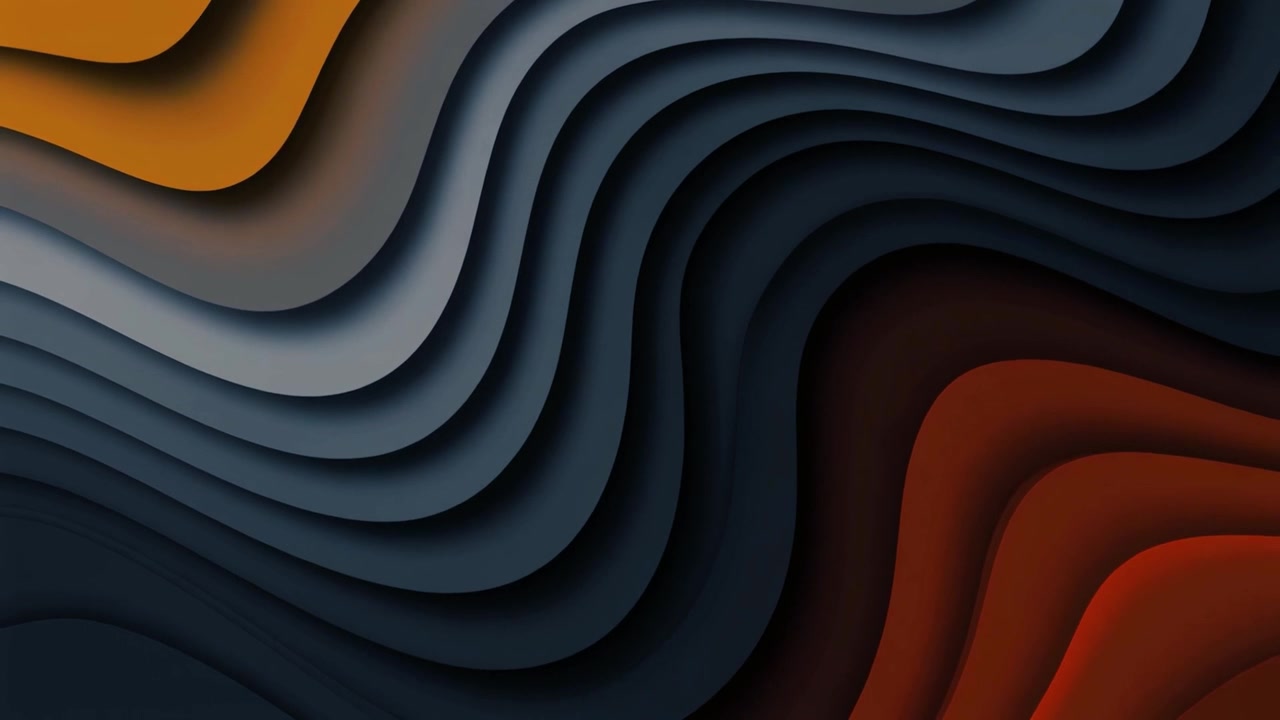 Abstract Wavy Layers Background with Smooth Flowing Motion