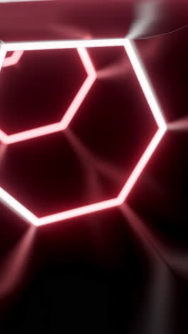 abstract neon hexagon pattern