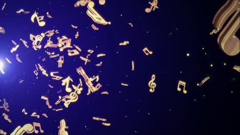 Golden Music Notes