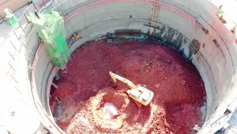 launch shaft excavation for tbm and shield tunnel in subway construction works