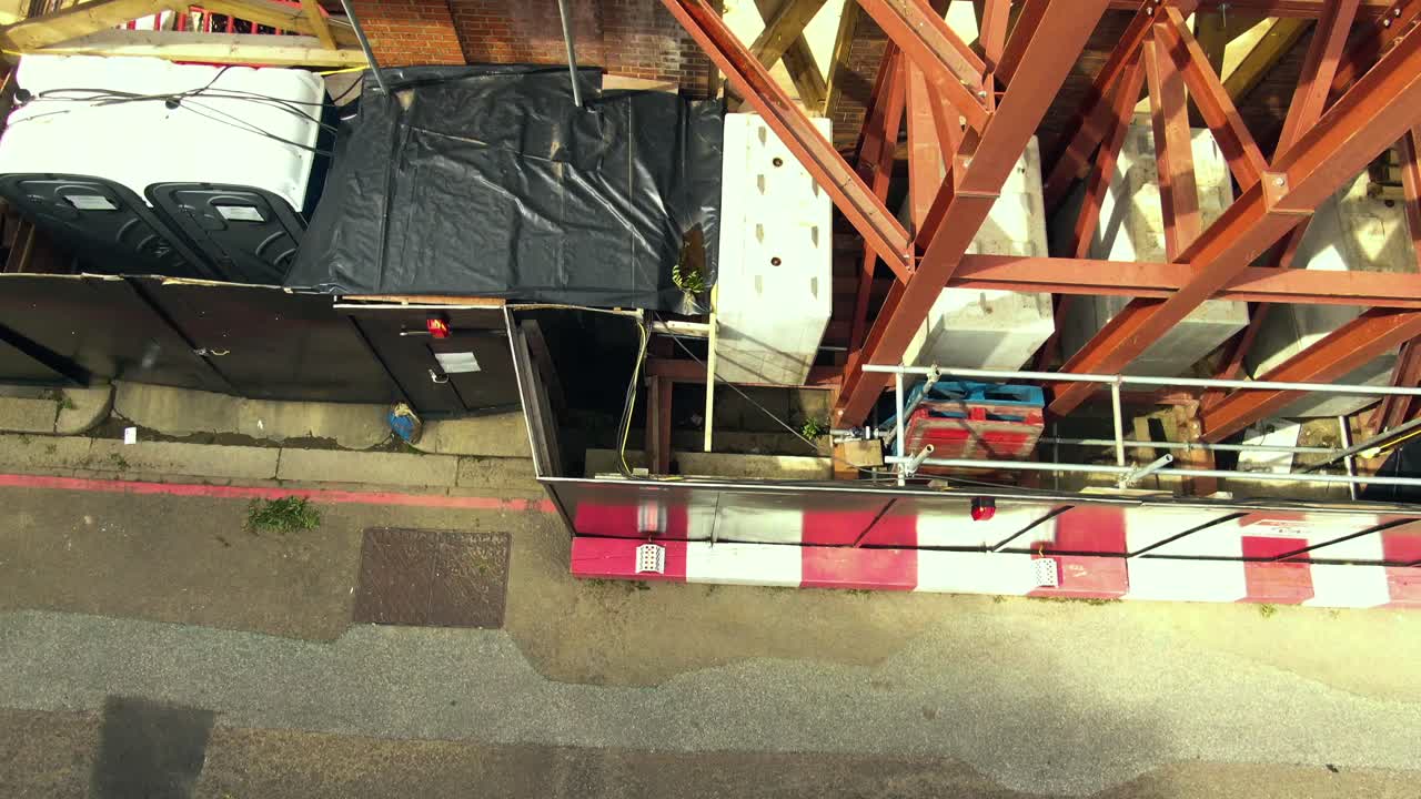 vista aérea del sitio de construcción