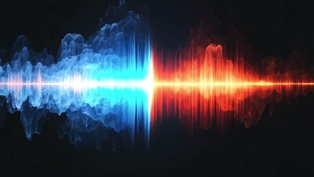 추상적인 음파 시각화