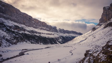 Timelapse-in-Ordesa-National-Park,-Huesca,-Spain