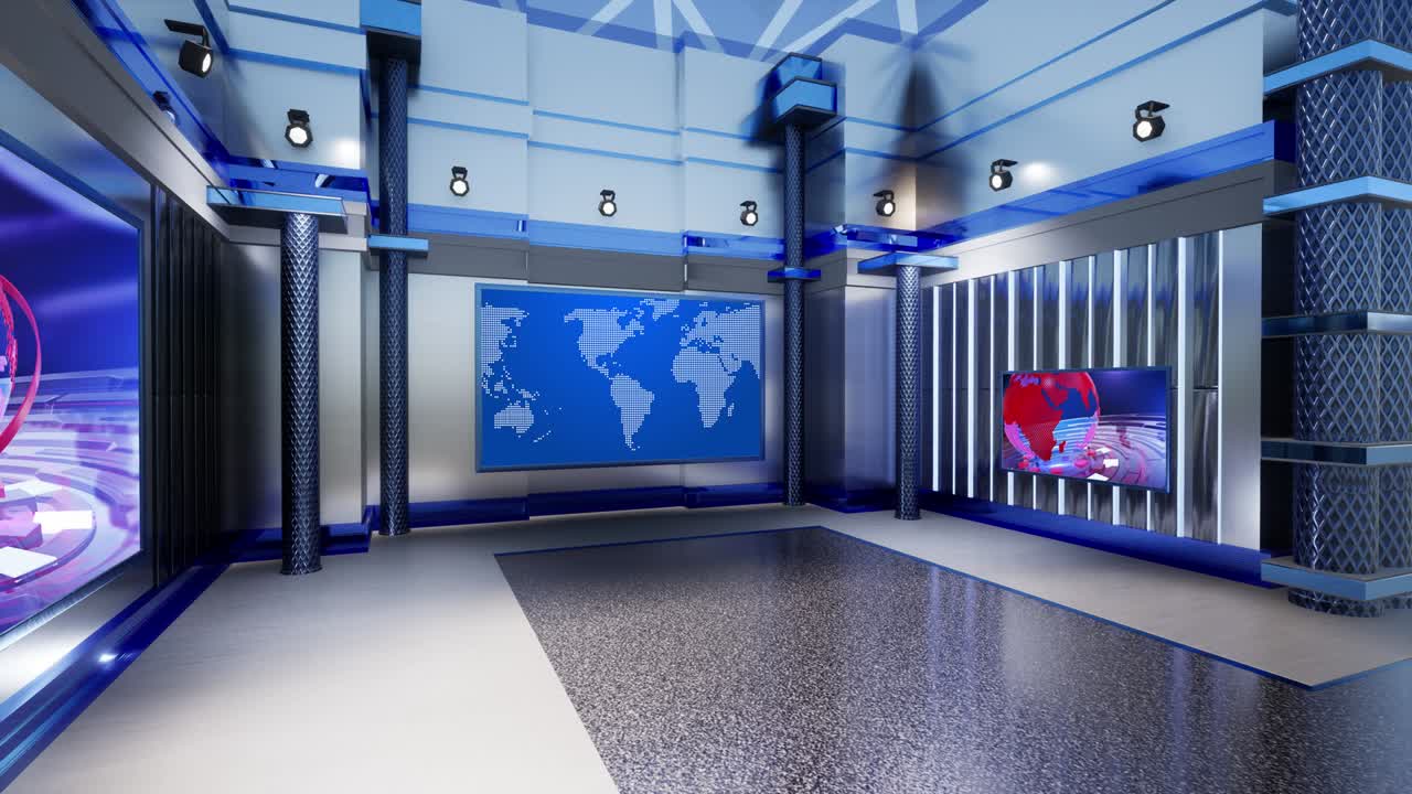 3D 가상 TV 스튜디오 뉴스