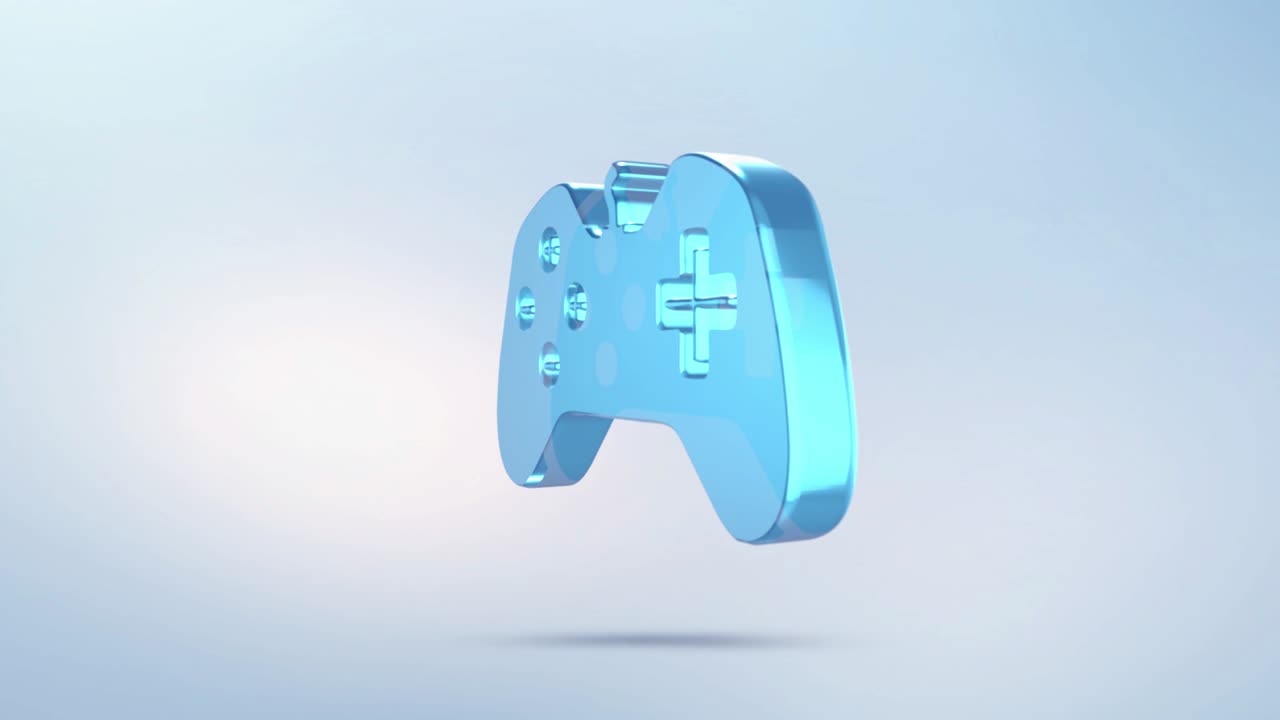 Animation sign video game icon with alpha channel. Rotating isolated game