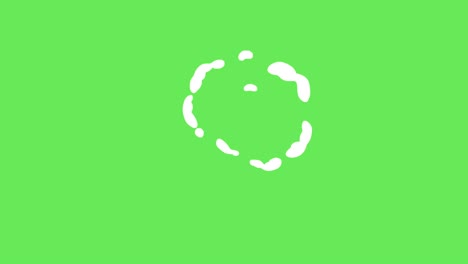 animation white speed line effect isolate on green background.