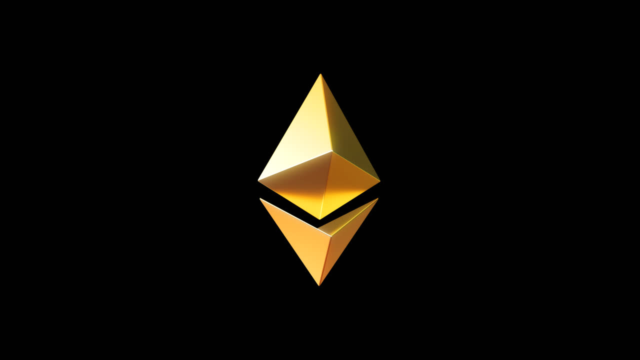 Ethereum-kryptovaluta i guld