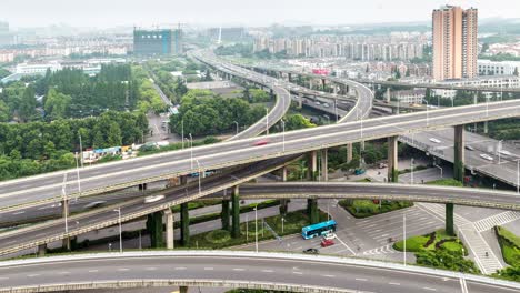 time lapse of grade separation bridge.nanjing,china.