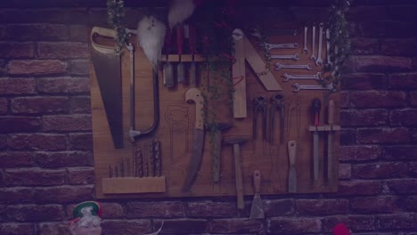 christmas working tools on the wall in schilliger in gland switzerland