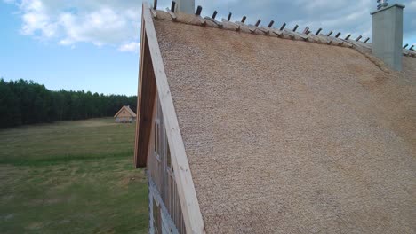 fly over the very cool looking thatched house