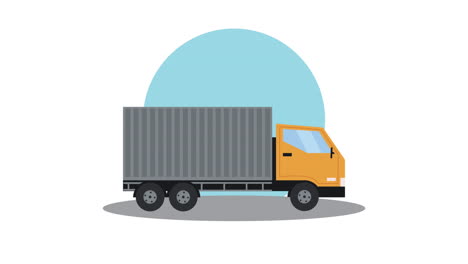 ilustración de un camión de entrega de carga