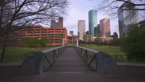 breathtaking wide-angle view of downtown houston cityscape
