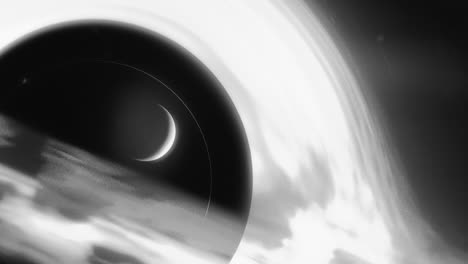 a black hole curves the space around