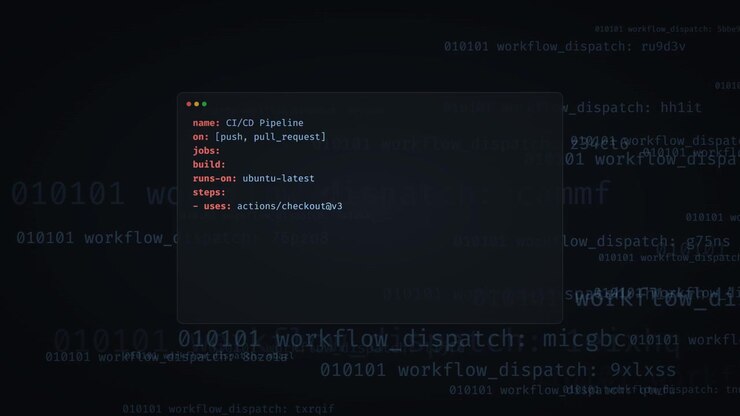 Software Developer Writing CI/CD Pipeline Configuration Code