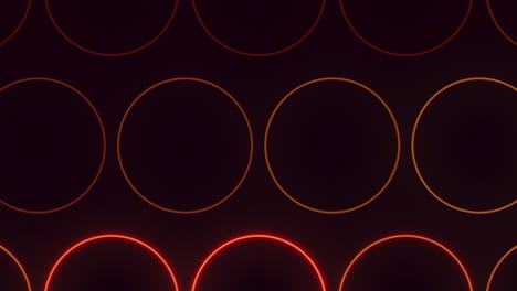 geometric red and black line pattern with overlapping circles