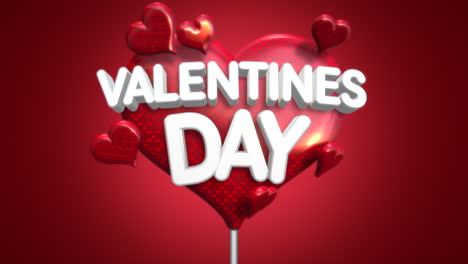 valentines day text and motion romantic heart on valentines day 3