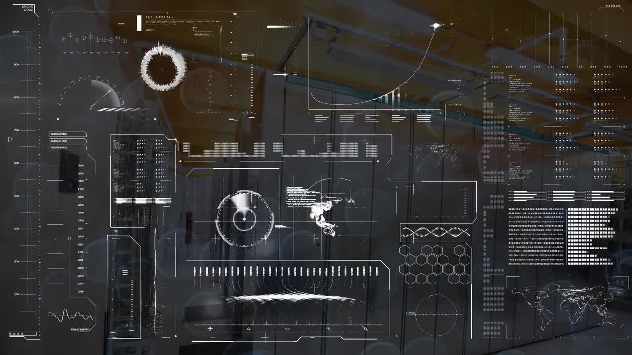 Animation of data with hud processing on digital interface
