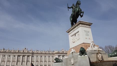 felipe iv monument at orient square in madrid