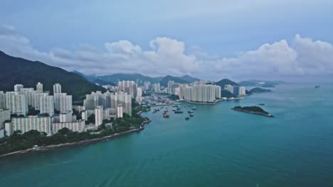 La-Vista-De-Drones-Del-Paisaje-Urbano-De-Aberdeen-En-Hong-Kong