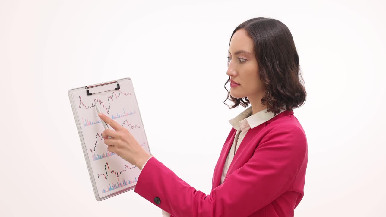 Businesswoman presenting chart