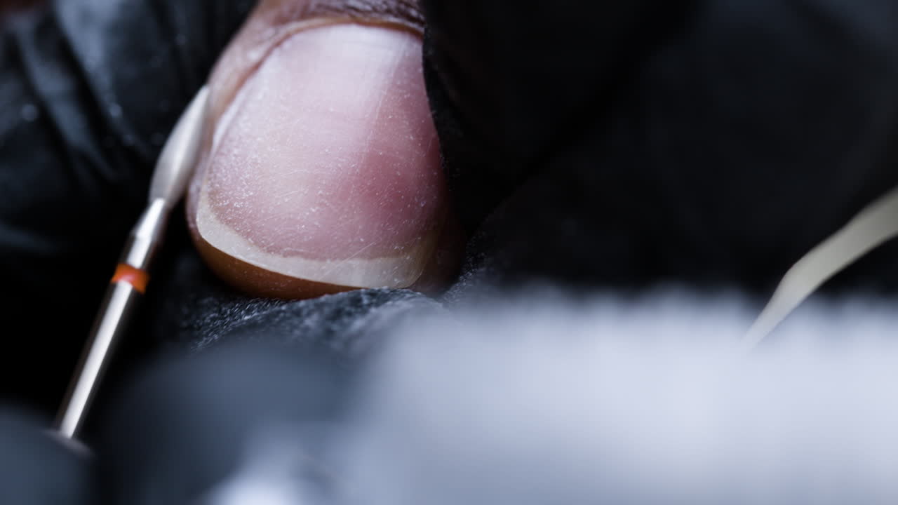 primer plano de una sesión de manicura