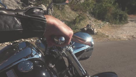 motorcyclist on a scenic road