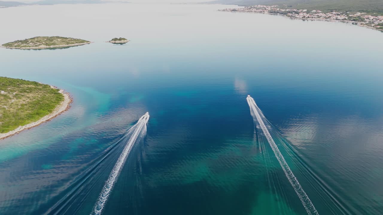 Marvelous aerial view on Croatian sea landscape and Mediterranean coastline