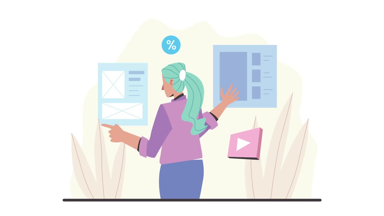 Woman with workflow