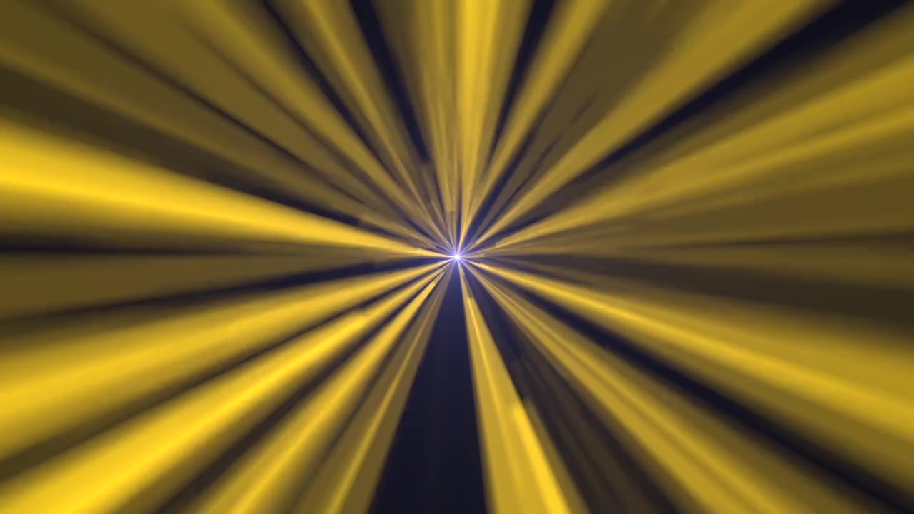 Sci-fi tunnel effect with bright yellow light rays in motion.