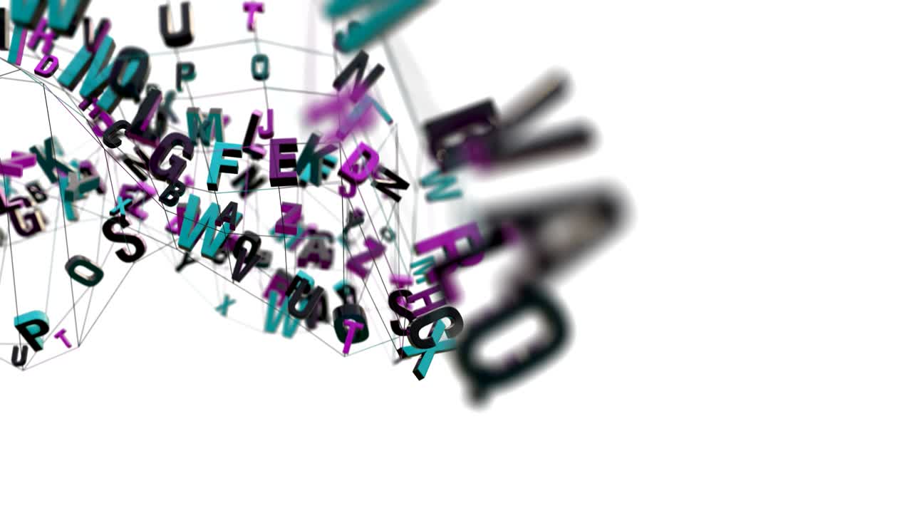 las letras del alfabeto 4k.