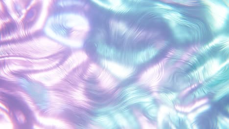 3d waves holographic cloth. liquid metallic foil moving seamless loop background