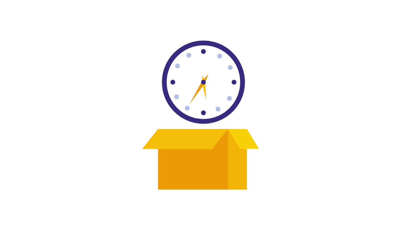 cardboard box storage clock time business