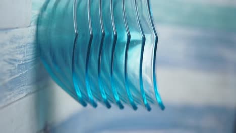 stacked blue glass bowls