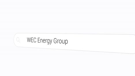 searching wec energy group on the internet