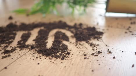 soil text on floor