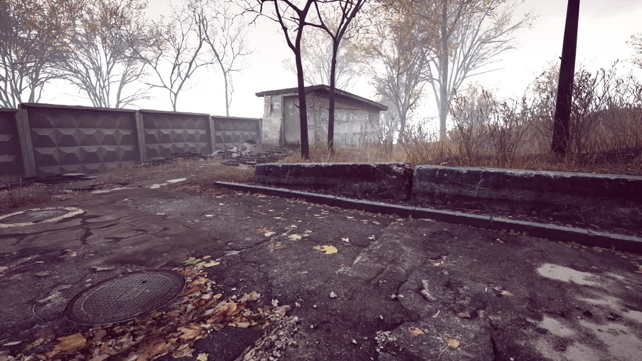 체르노빌 원자력 발전소 근처의 배제 구역의 pripyat 도시 뷰