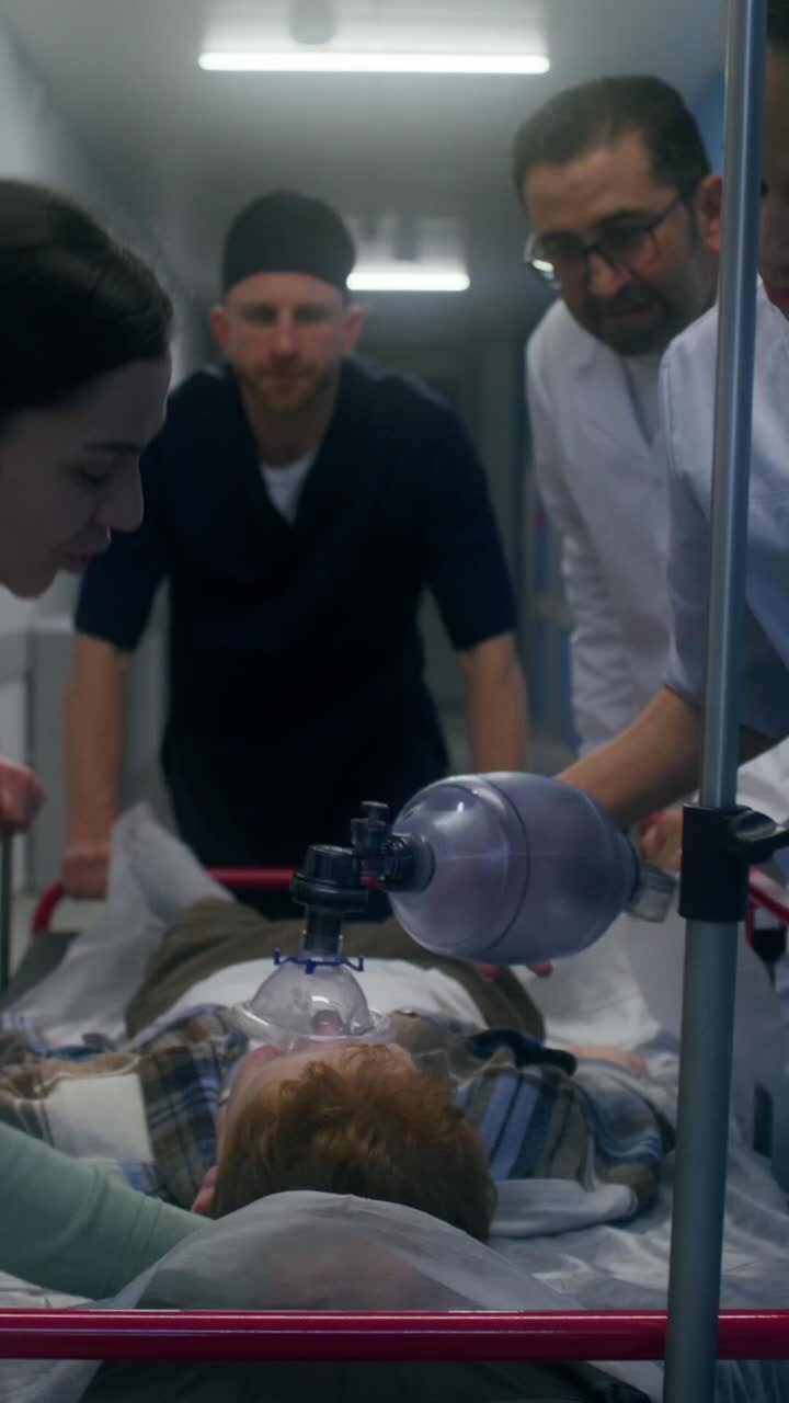 Emergency Medical Response in Hospital Corridor