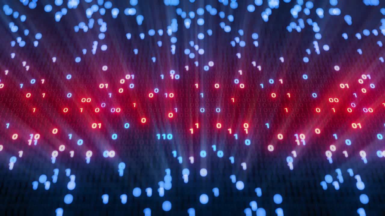 디지털 바이너리 코드 매트릭스 01 백그라운드 루프