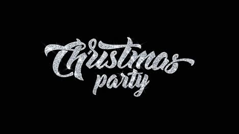 christmas party glitter text graphic design