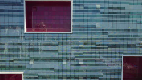 Cardiothoracic-building-Close-up-view-at-Sourasky-Medical-Center-Tel-Aviv,-one-of-the-best-and-most-developed-hospitals-in-Israel---sliding-to-the-the-right---shot