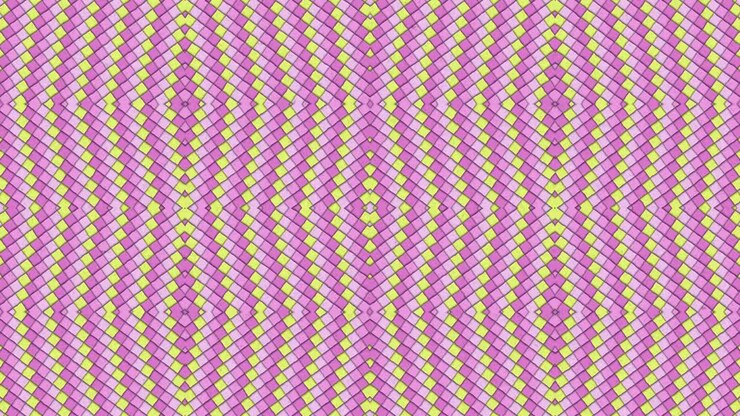 Sfondo in loop continuo con forme caleidoscopiche a rombi colorati