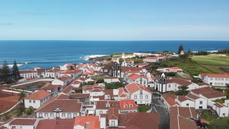 aerial view of graciosa island in azores