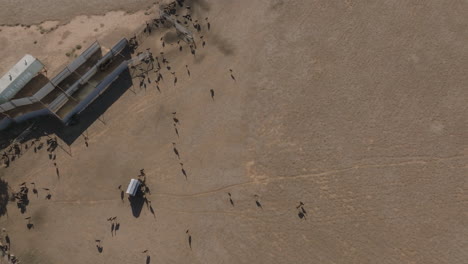 aerial: drone shot pulling away from gundagai town to reveal it's historic bridge, nsw australia