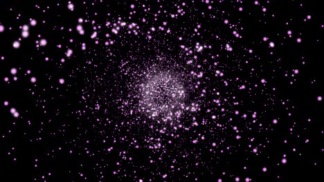 4k fondo abstracto con brillantes chispas de bokeh. animación suave en bucle. lugar para su logotipo y texto. abstracto rosado o púrpura partículas de bokeh bucle sin costuras.