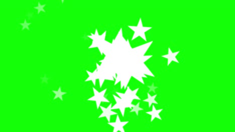 pantalla verde y movimiento de la estrella