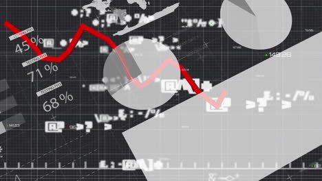 Animación-Del-Procesamiento-De-Datos-Financieros-Y-Estadísticas-Sobre-Fondo-Negro