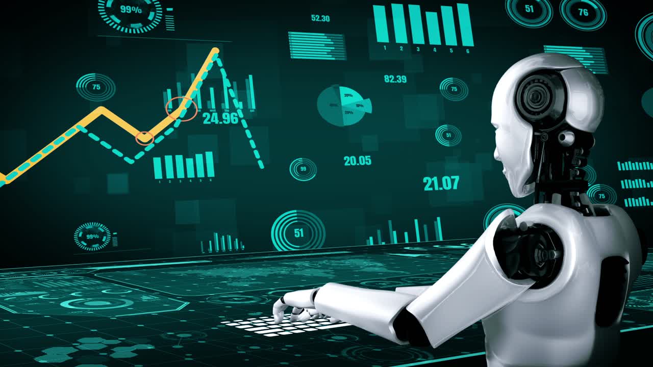 Future financial technology controll by AI robot huminoid uses machine learning